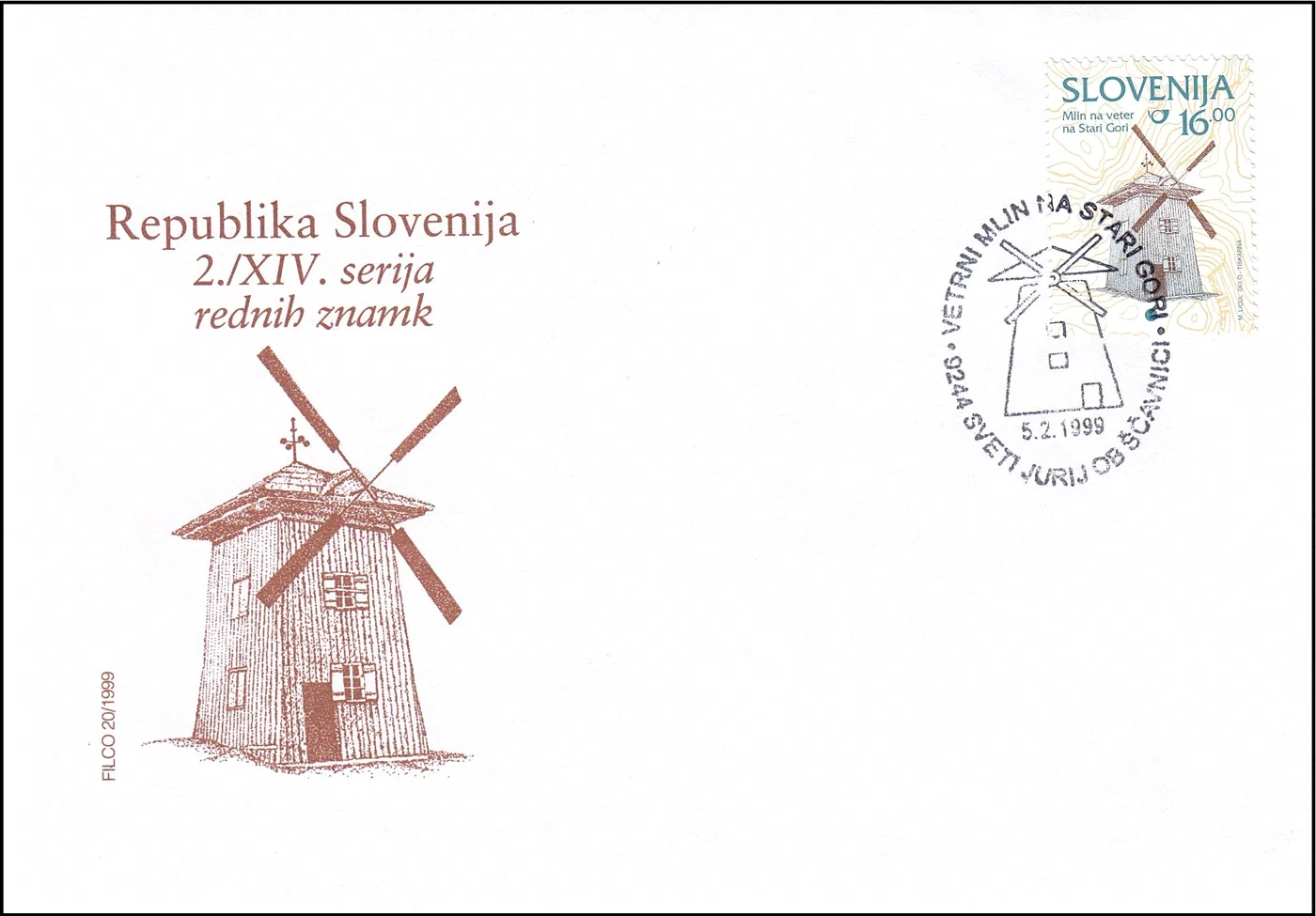 REPUBLIKA SLOVENIJA 2. / XIV. SERIJA REDNIH POŠTNIH ZNAMK